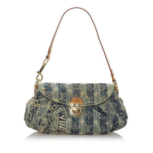 Louis Vuitton Monogram Denim Mini Pleaty Raye (SHG-35705)