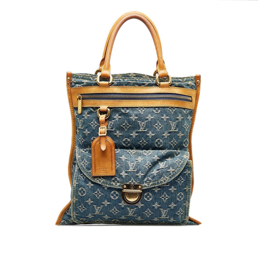 Louis Vuitton Monogram Denim Sac Plat (SHG-xNyEUX)