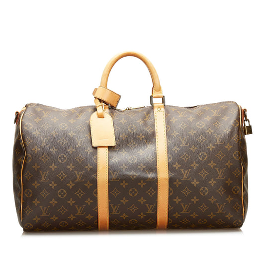 Louis Vuitton Monogram Keepall Bandouliere 50 (SHG-36057)