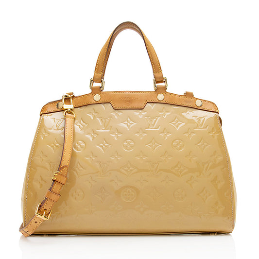 Louis Vuitton Monogram Vernis Brea MM Satchel (SHF-21419)