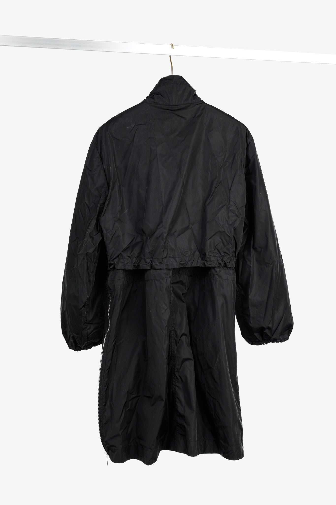 Louis Vuitton Noir Nylon Logo-Print Sporty Long Parka