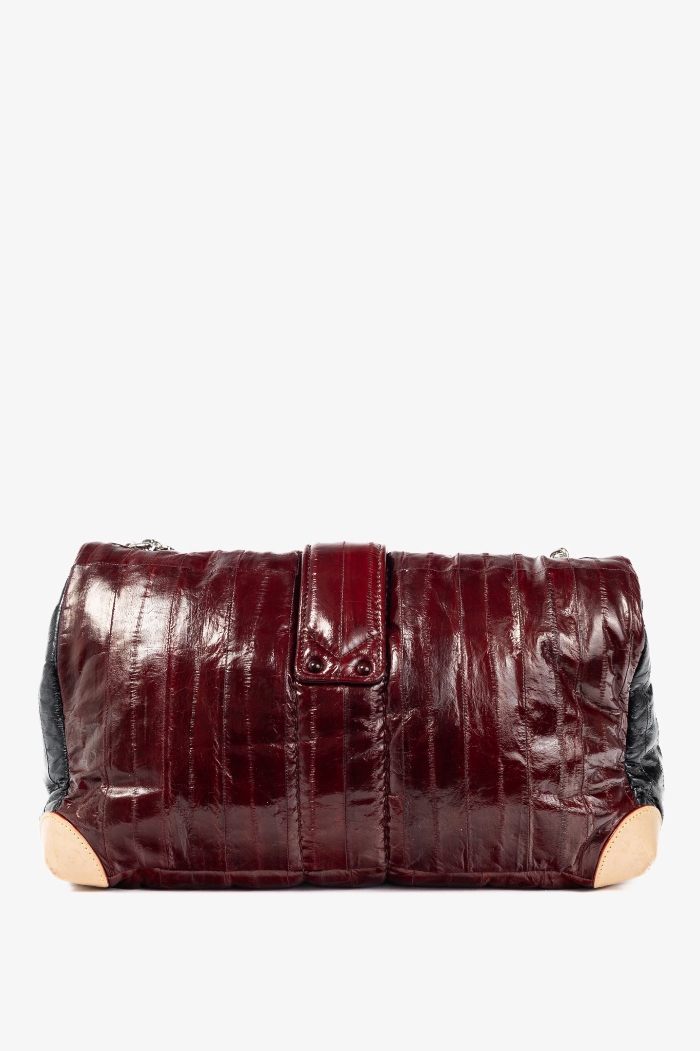 Louis Vuitton SS/15 Runway Cloud Clutch GM Burgundy Eelskin Foldover Bag