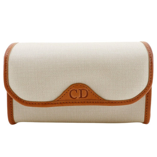 Christian Dior Pouch PVC off white novelty CD logo Women