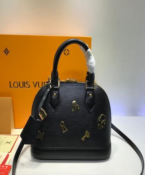 Louis Vuitton Alma BB Epi Leather Love Lock Edition Black
