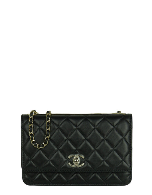 Chanel NEW 2023 Black Quilted Trendy Crossbody Bag - Rovelle Bags