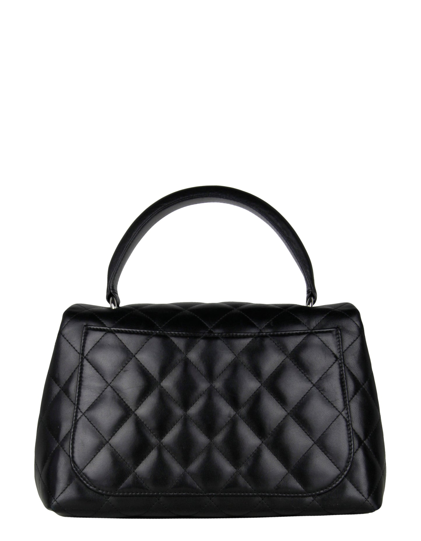 Chanel Black Lambskin Leather Kelly Style Handbag - Rovelle Bags