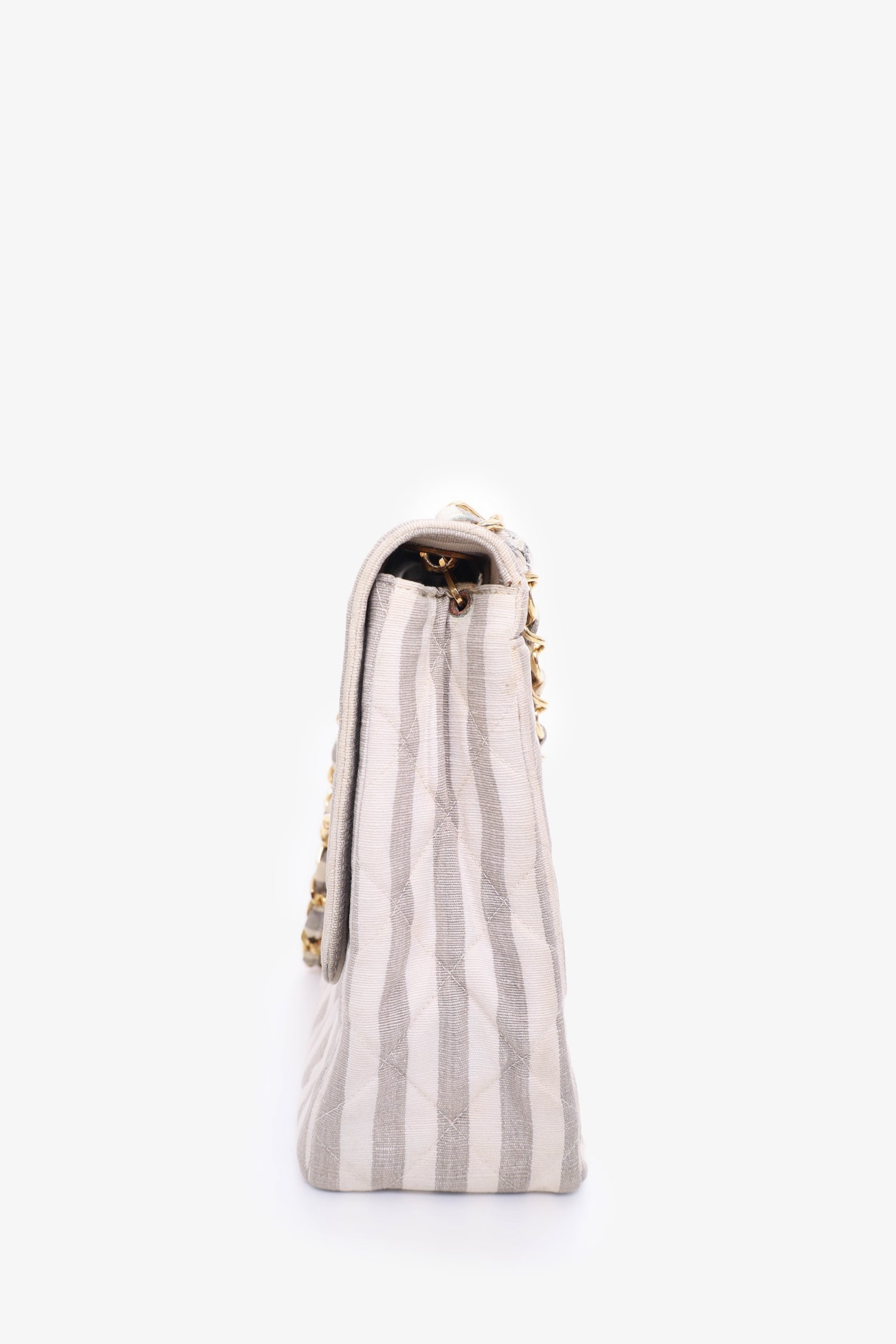 Chanel ™ 1994-96 Grey/White Shoulder Bag - Rovelle Bags
