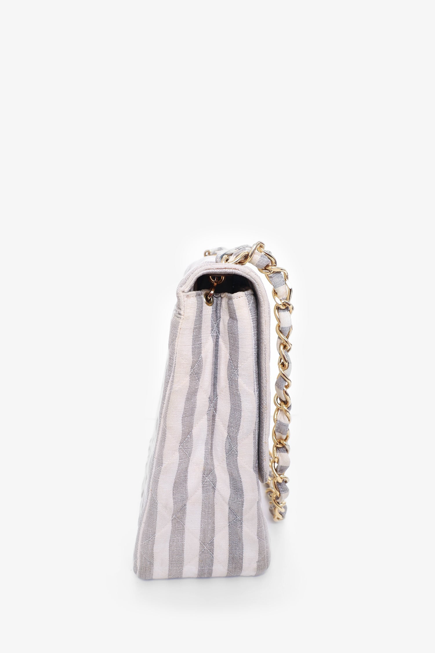 Chanel ™ 1994-96 Grey/White Shoulder Bag - Rovelle Bags