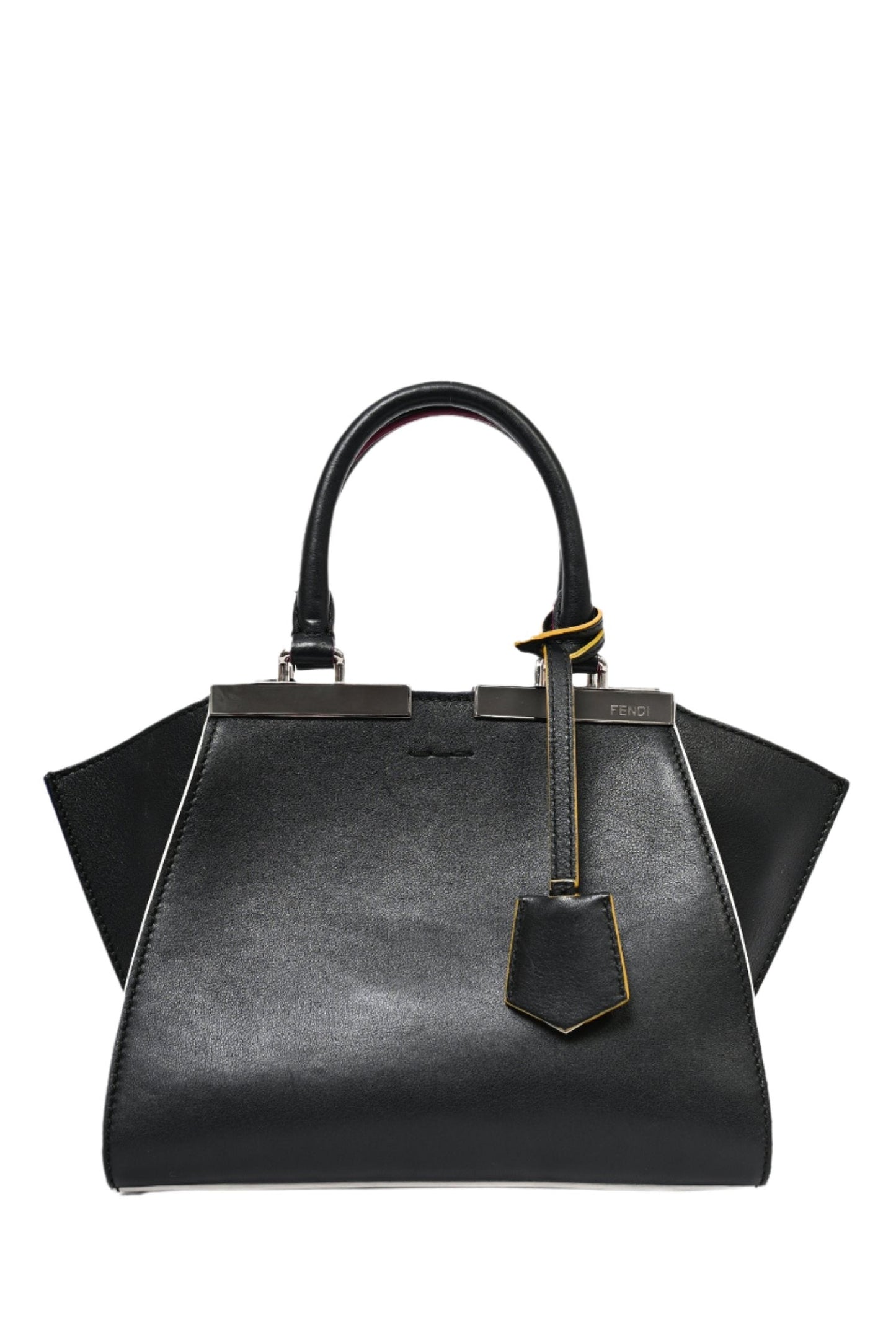 Fendi Deep Indigo Blue Leather Mini 3Jours Handle Bag with Strap