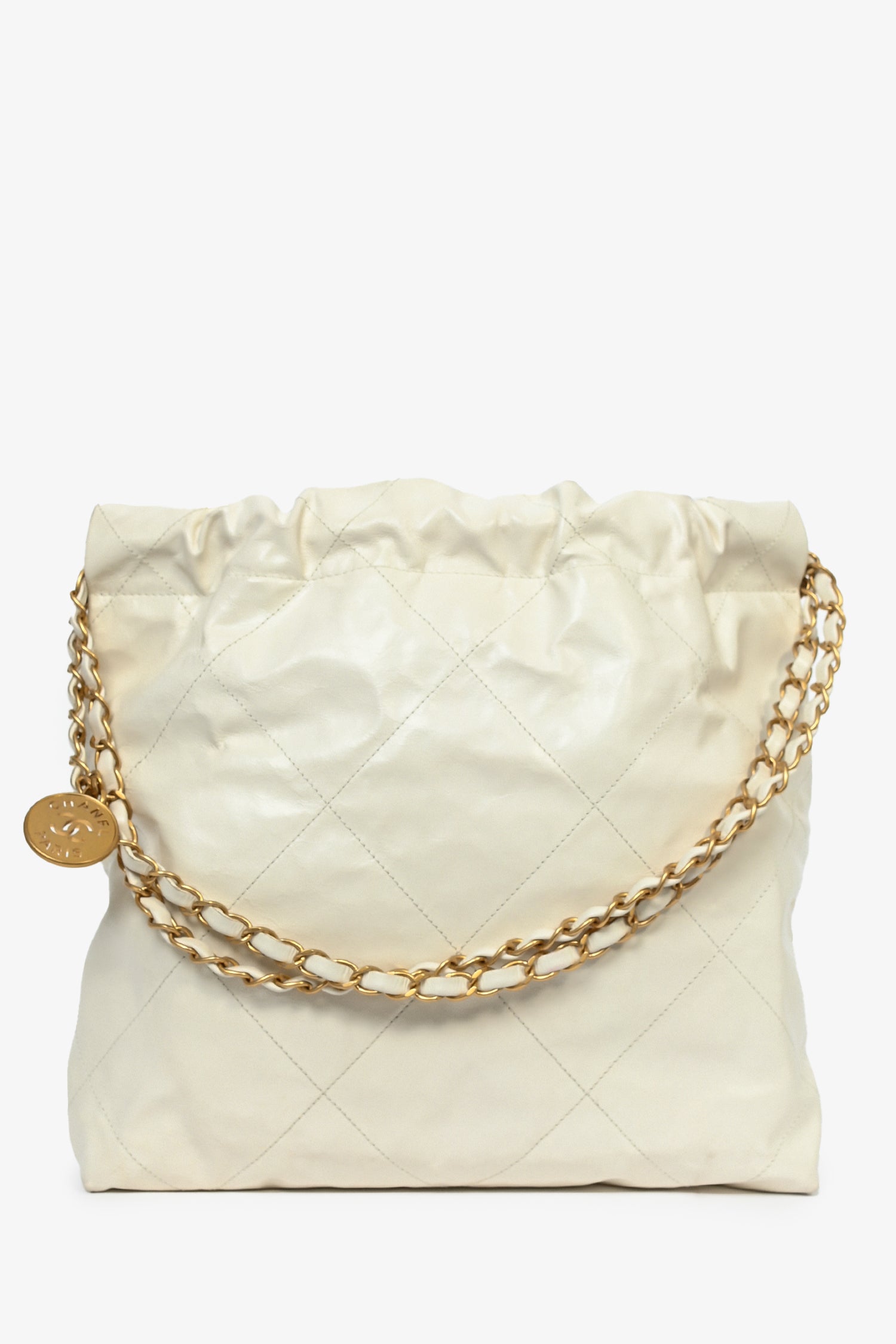 Chanel ™ White Leather Shoulder Bag - Rovelle Bags