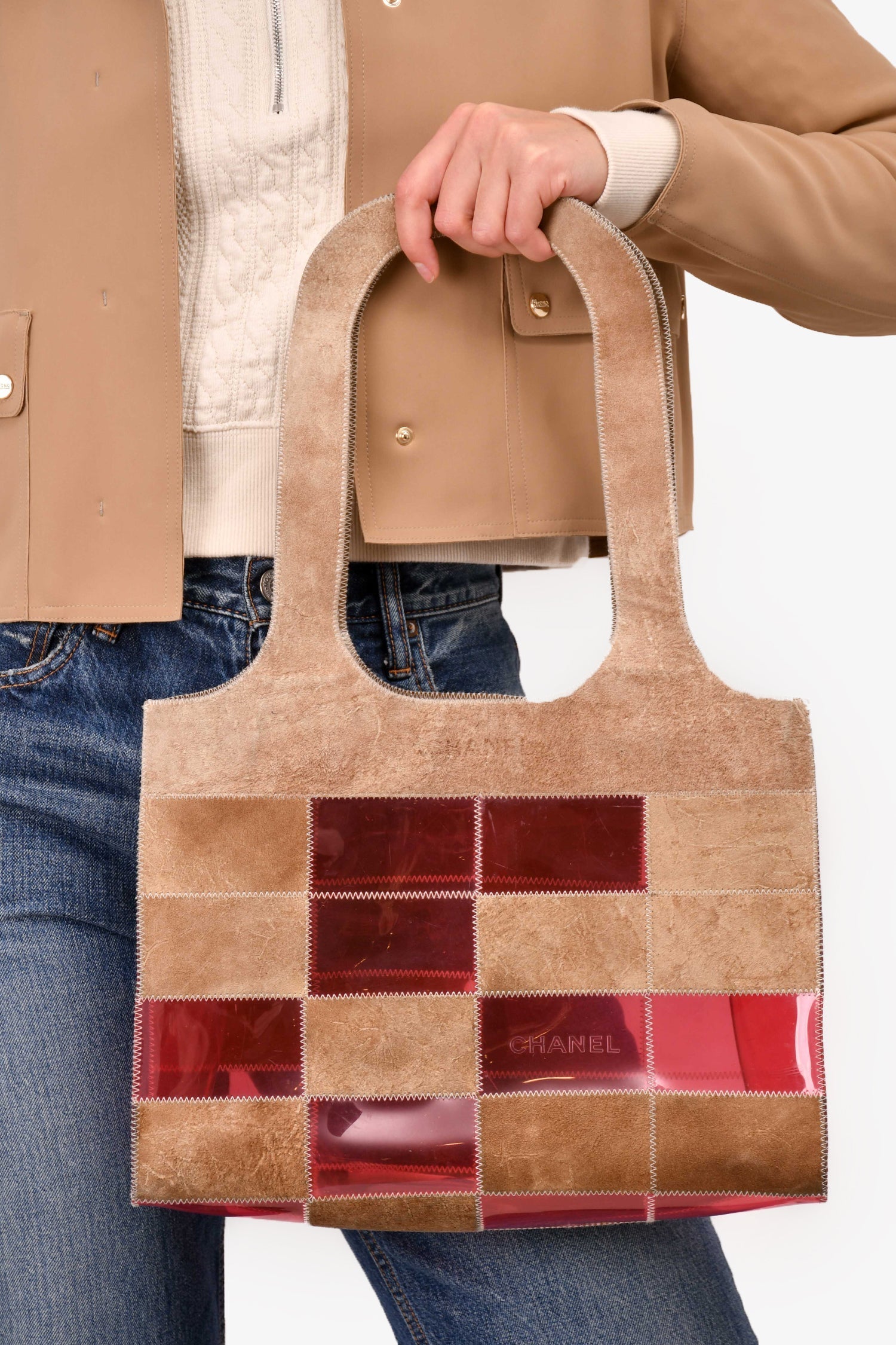 Chanel ™ 1997/99 Pink/Beige Tote Bag - Rovelle Bags
