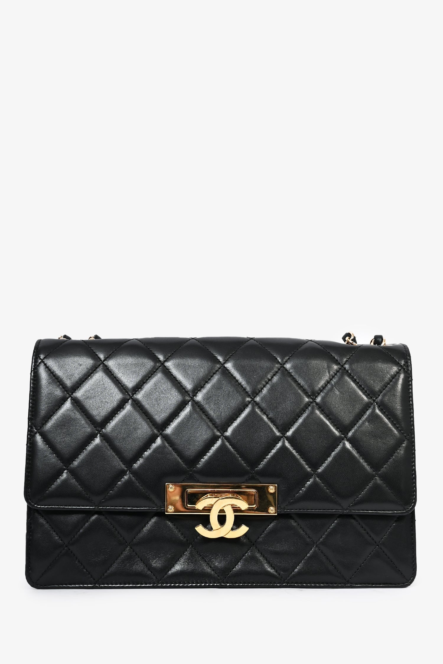 Chanel ™ Black Lambskin Shoulder Bag - Rovelle Bags