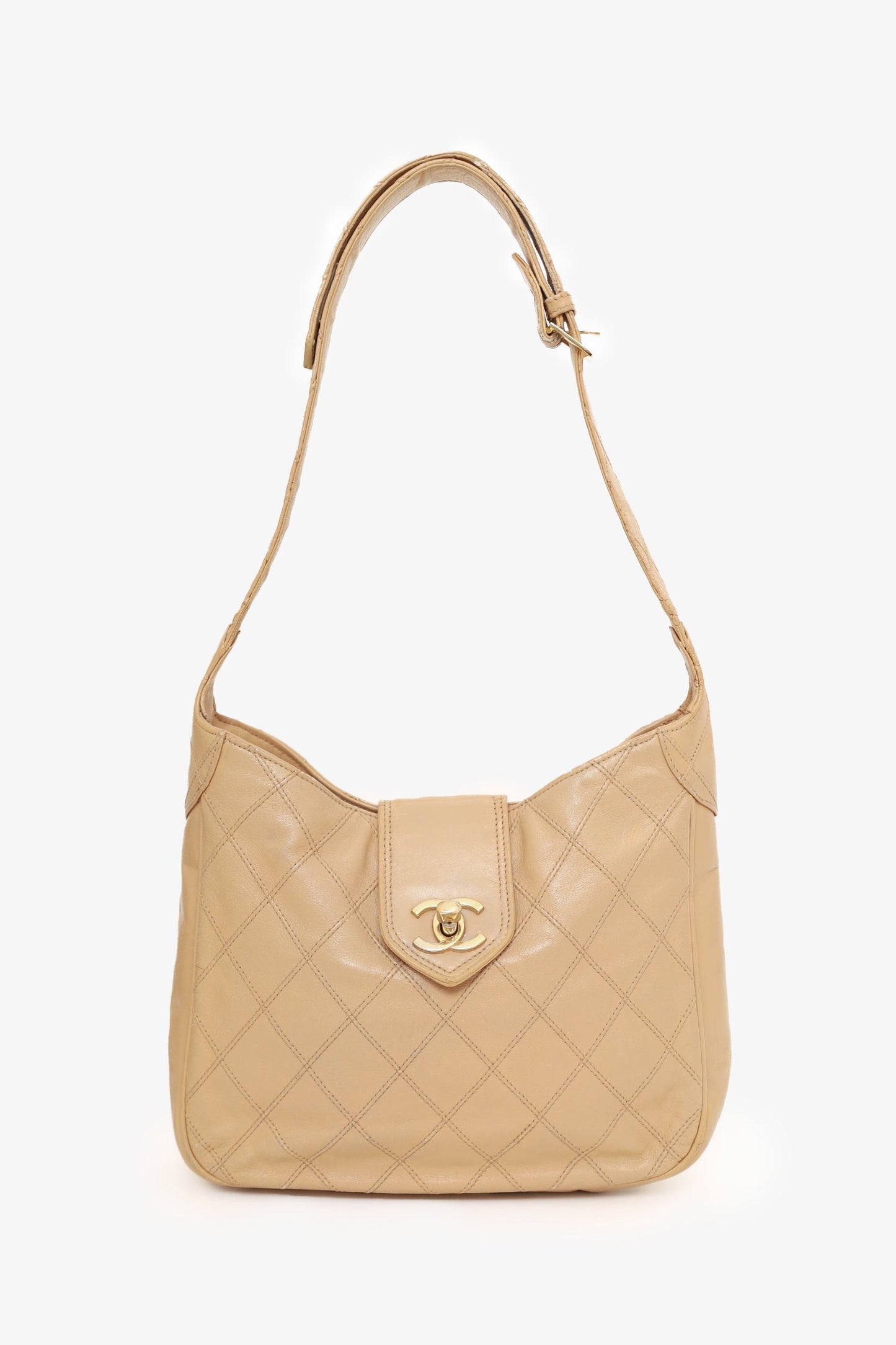 Chanel ™ 1986-88 Beige Shoulder Bag - Rovelle Bags