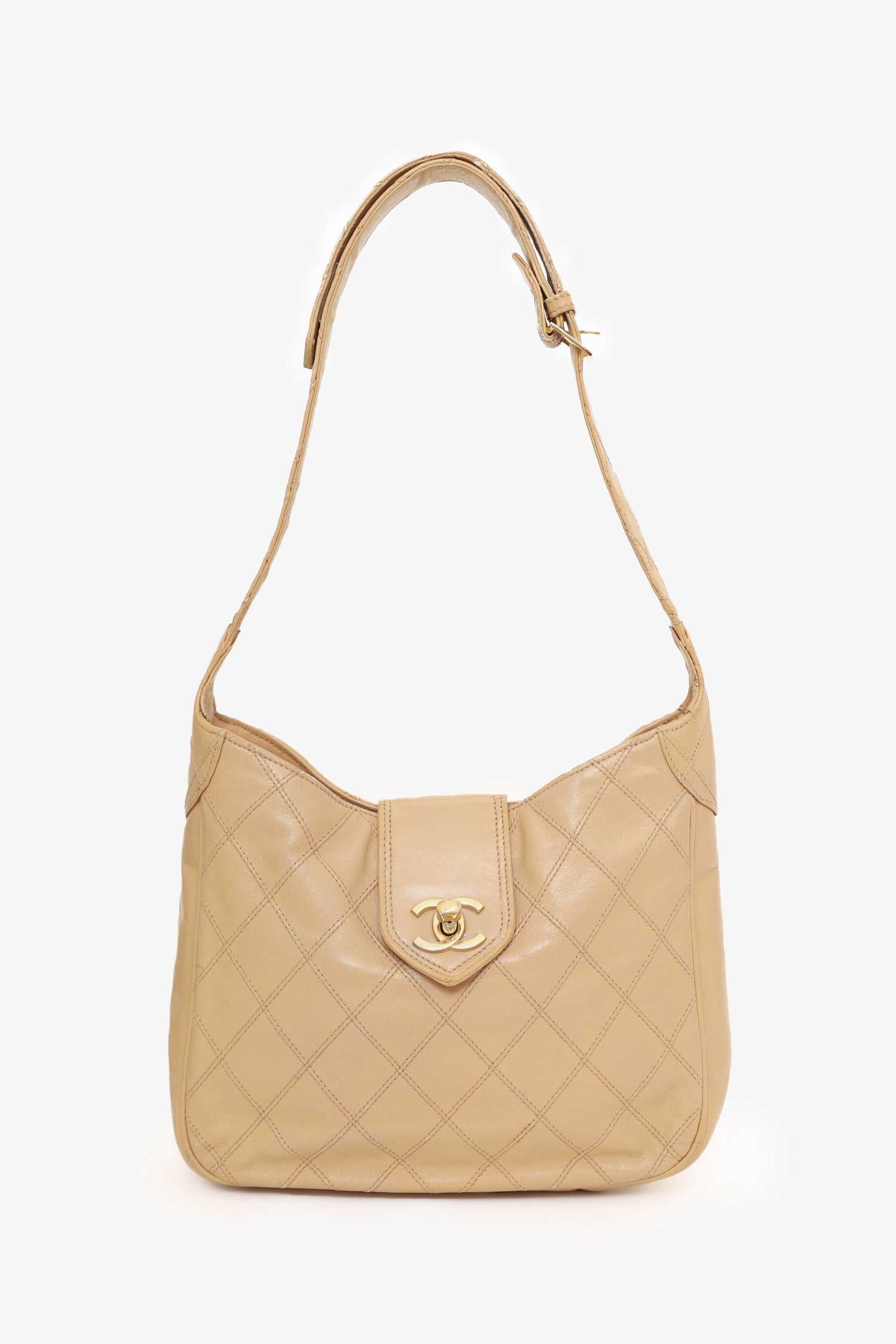 Chanel ™ 1986-88 Beige Shoulder Bag - Rovelle Bags