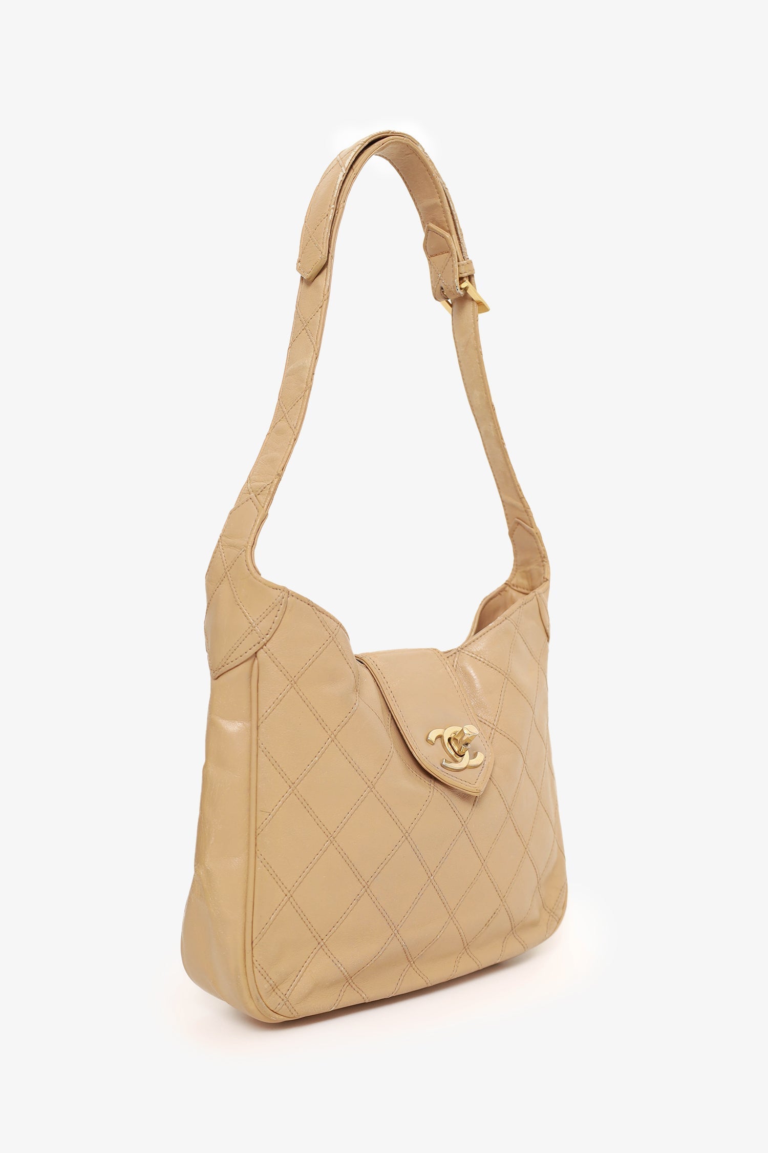 Chanel ™ 1986-88 Beige Shoulder Bag - Rovelle Bags