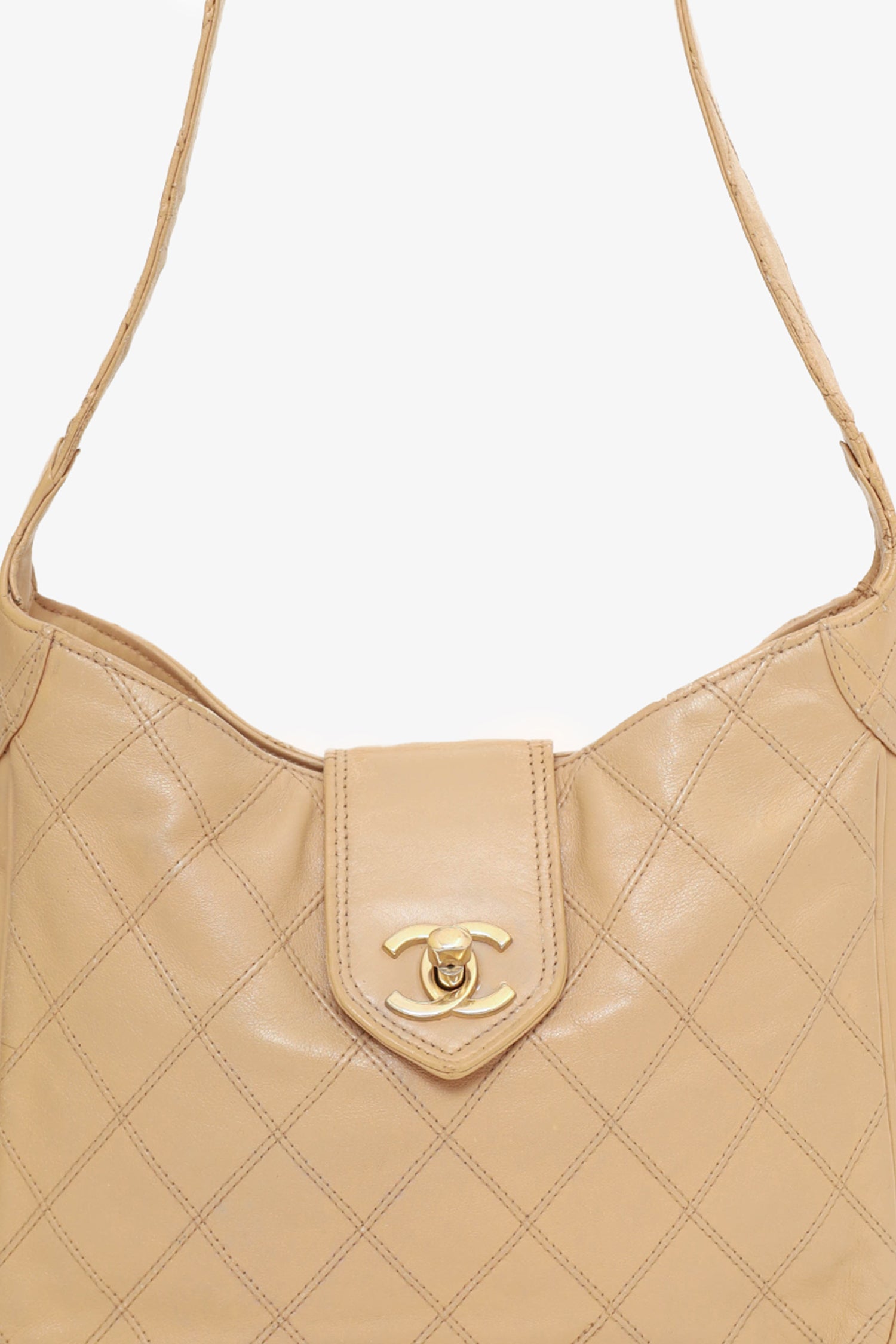 Chanel ™ 1986-88 Beige Shoulder Bag - Rovelle Bags