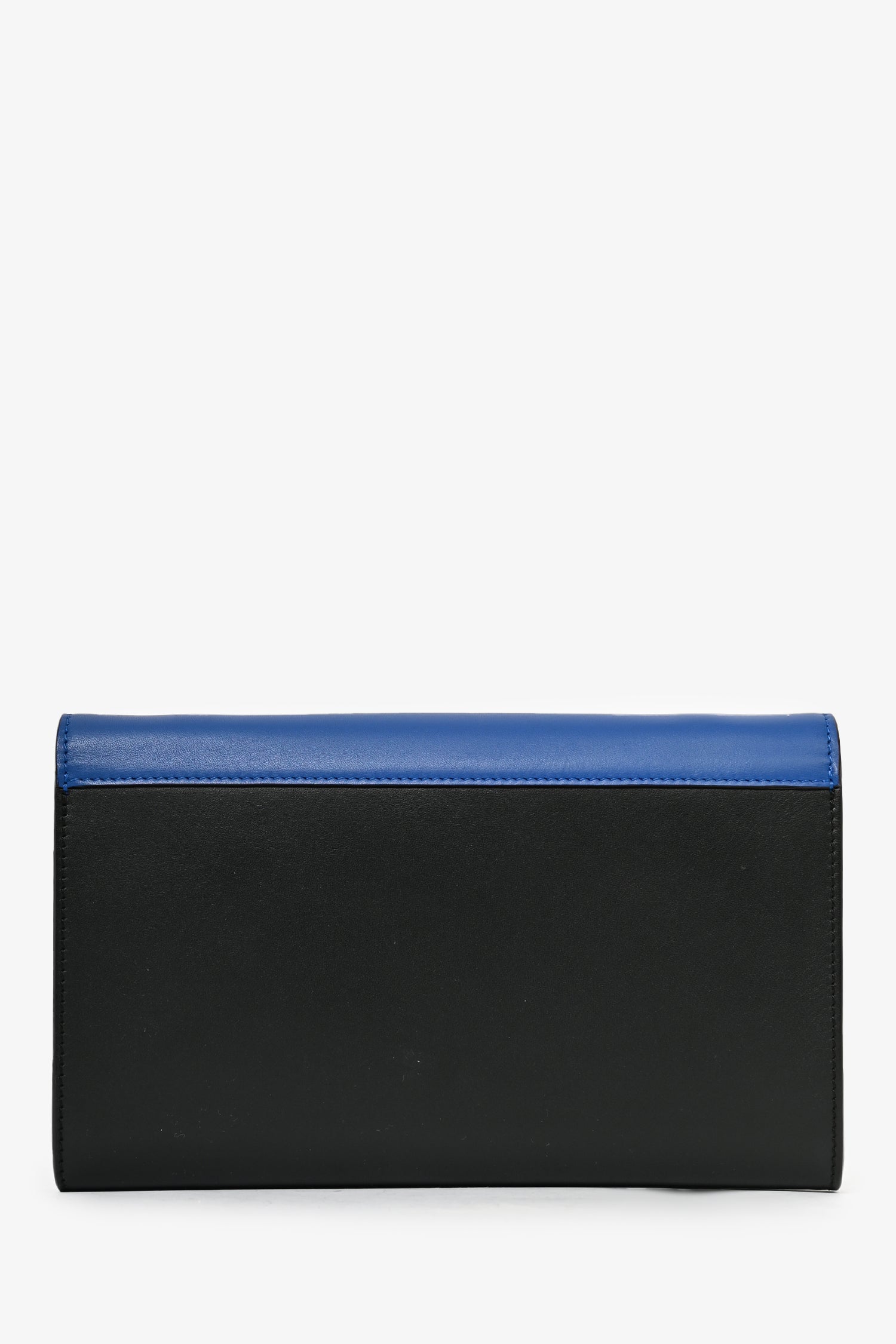 Celine Black Tricolor Leather Envelope Pocket Wallet on Chain