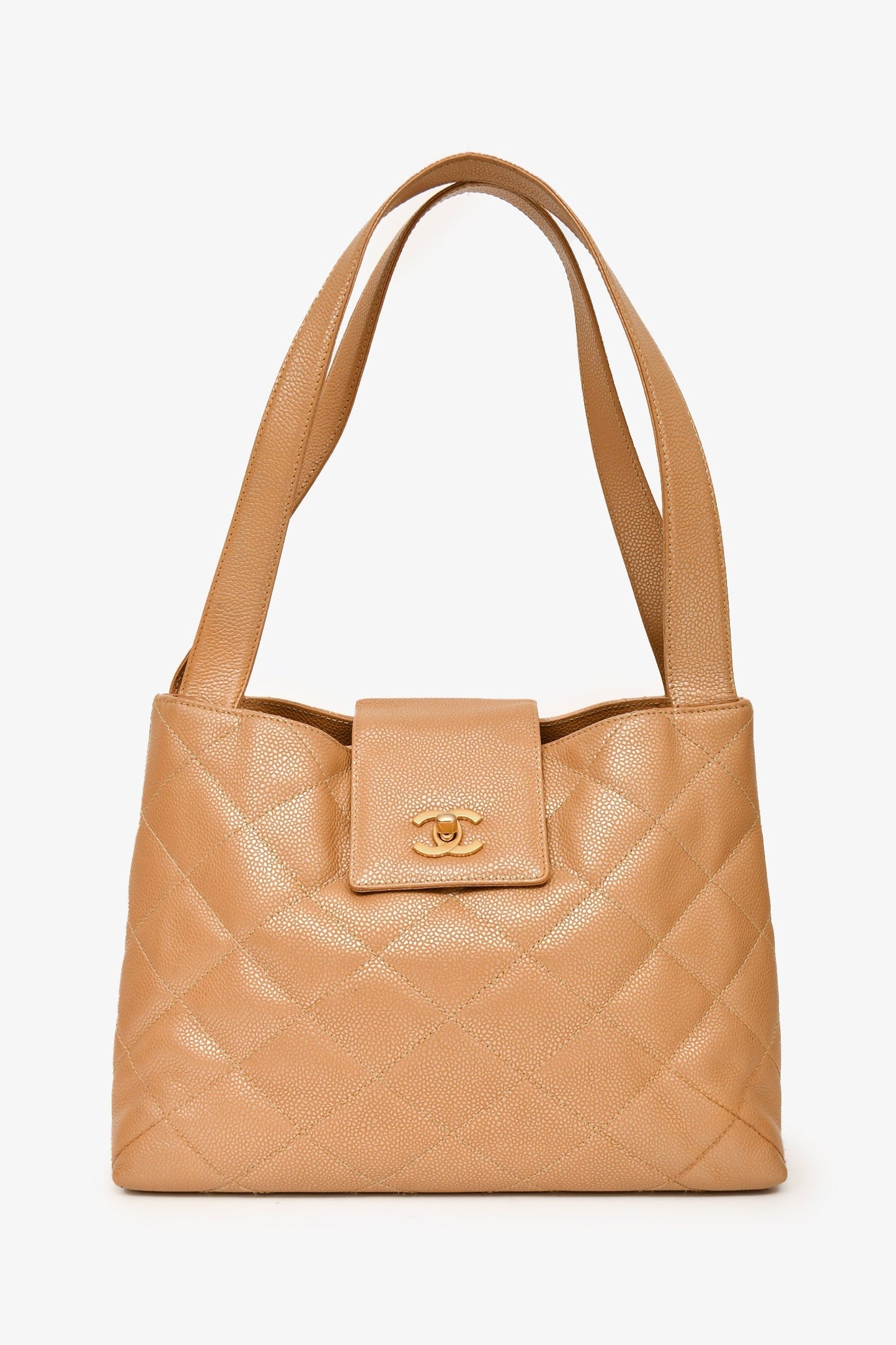 Chanel ™ 2000-02 Beige Shoulder Bag - Rovelle Bags