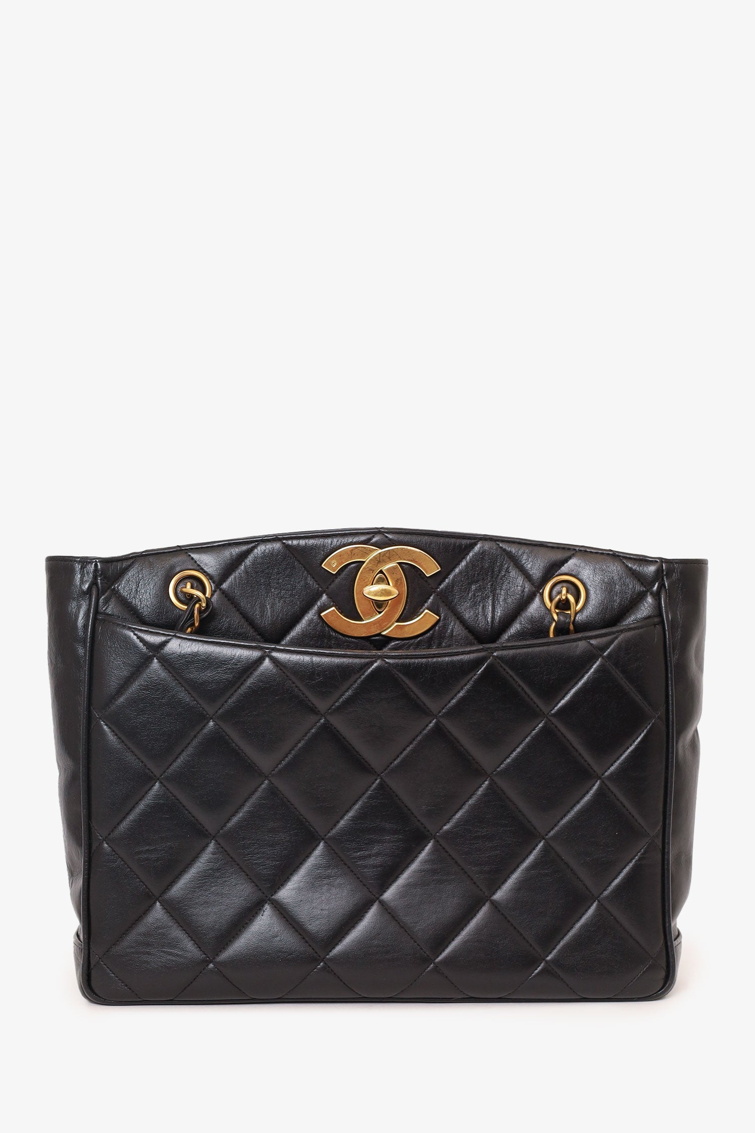 Chanel ™ Black Quilted Tote Bag - Rovelle Bags