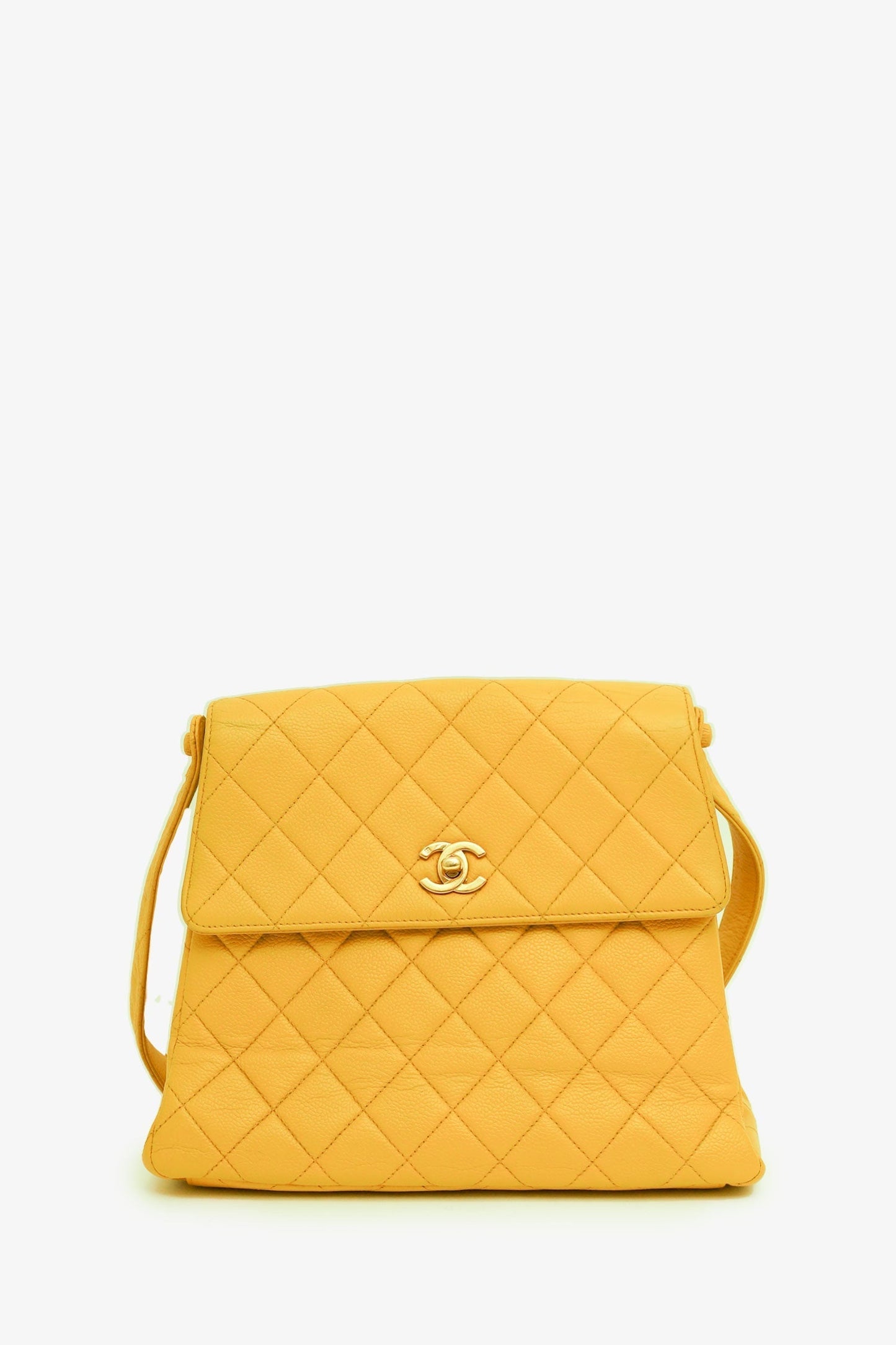 Chanel ™ Yellow Caviar Shoulder Bag - Rovelle Bags