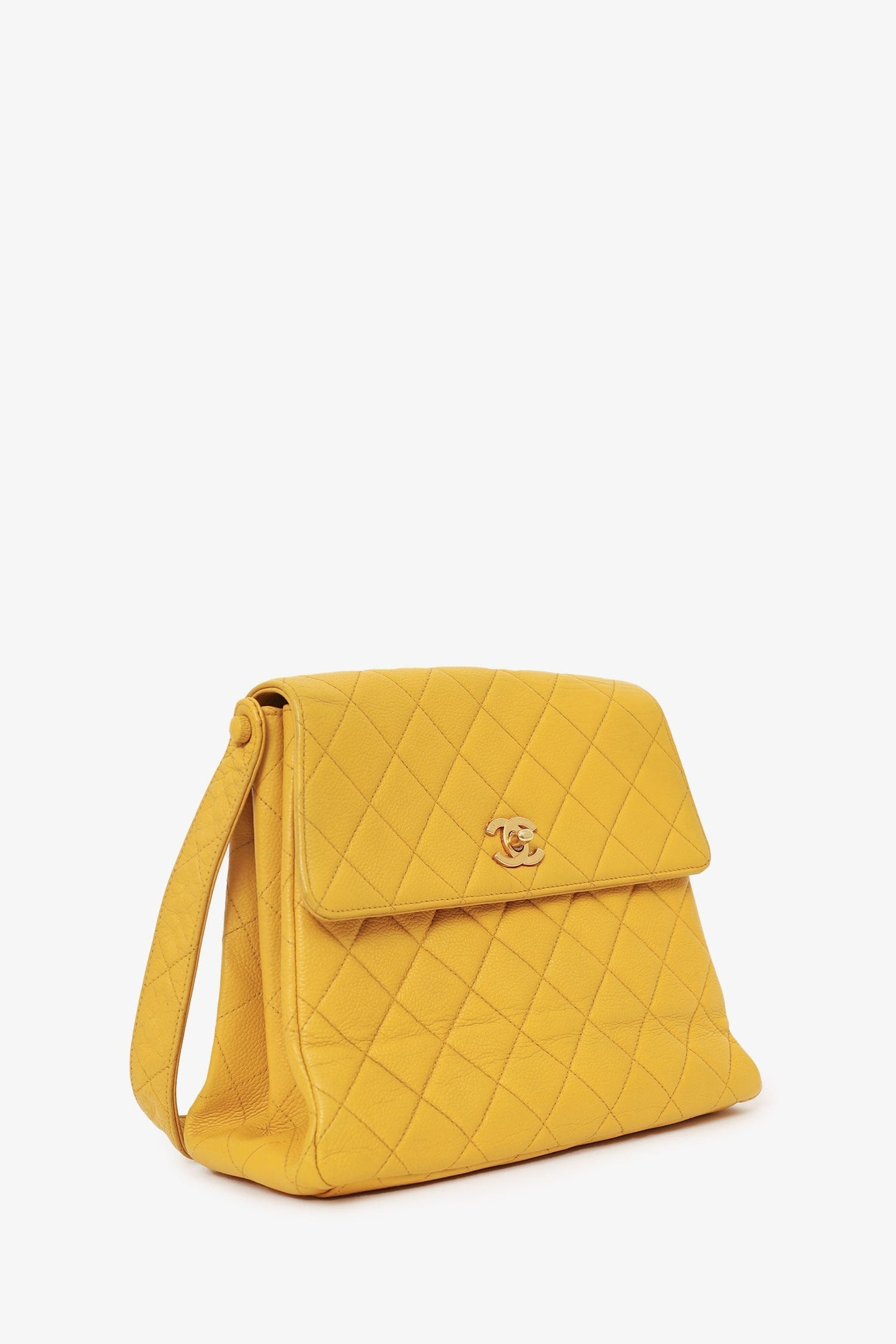 Chanel ™ Yellow Caviar Shoulder Bag - Rovelle Bags