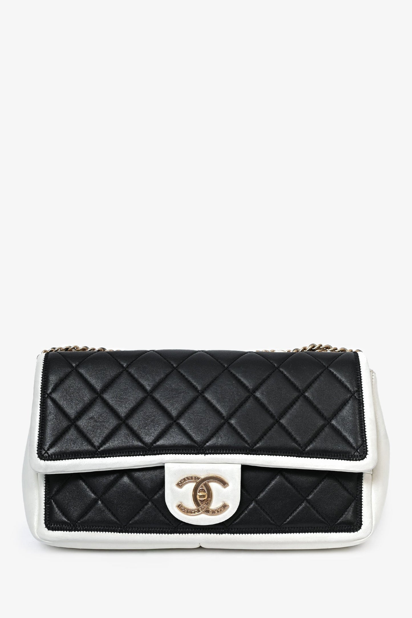 Chanel ™ 2012/13 Black/White Flap Bag - Rovelle Bags