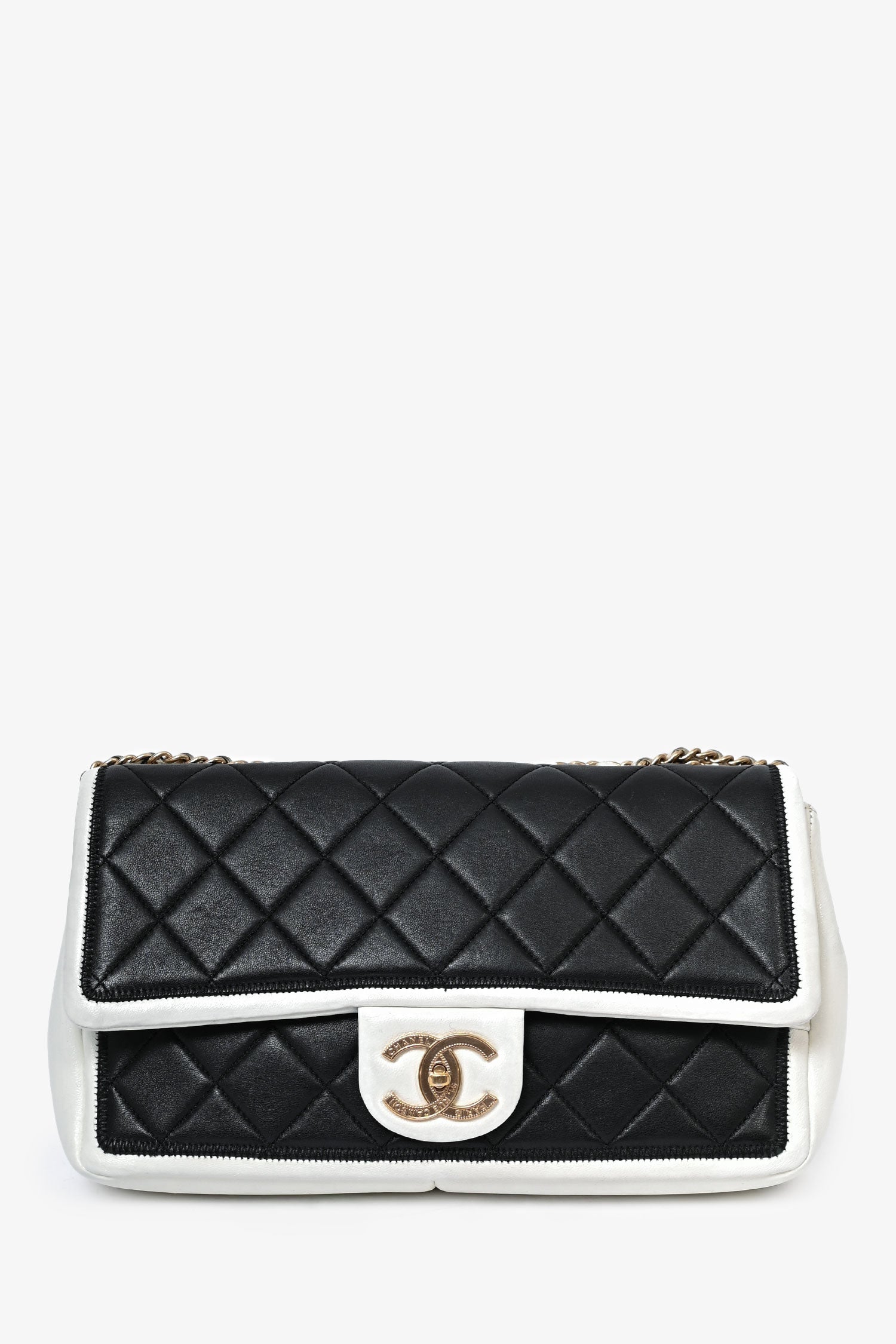 Chanel ™ 2012/13 Black/White Flap Bag - Rovelle Bags