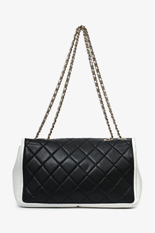 Chanel ™ 2012/13 Black/White Flap Bag - Rovelle Bags