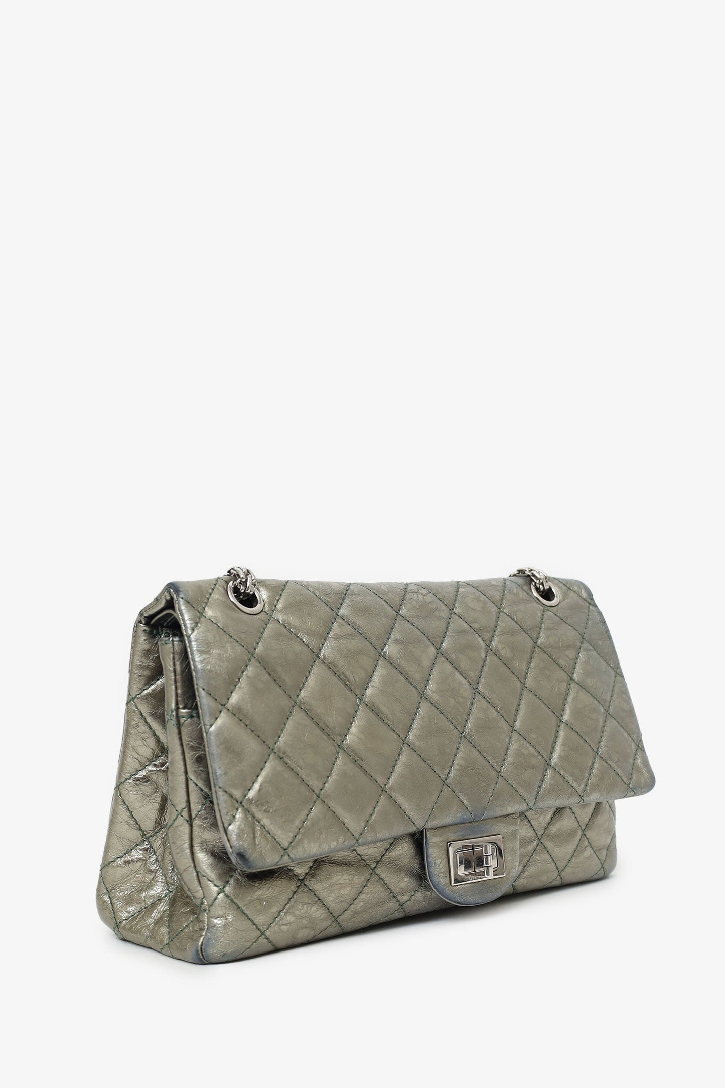 Chanel ™ Silver Metallic Flap Bag - Rovelle Bags