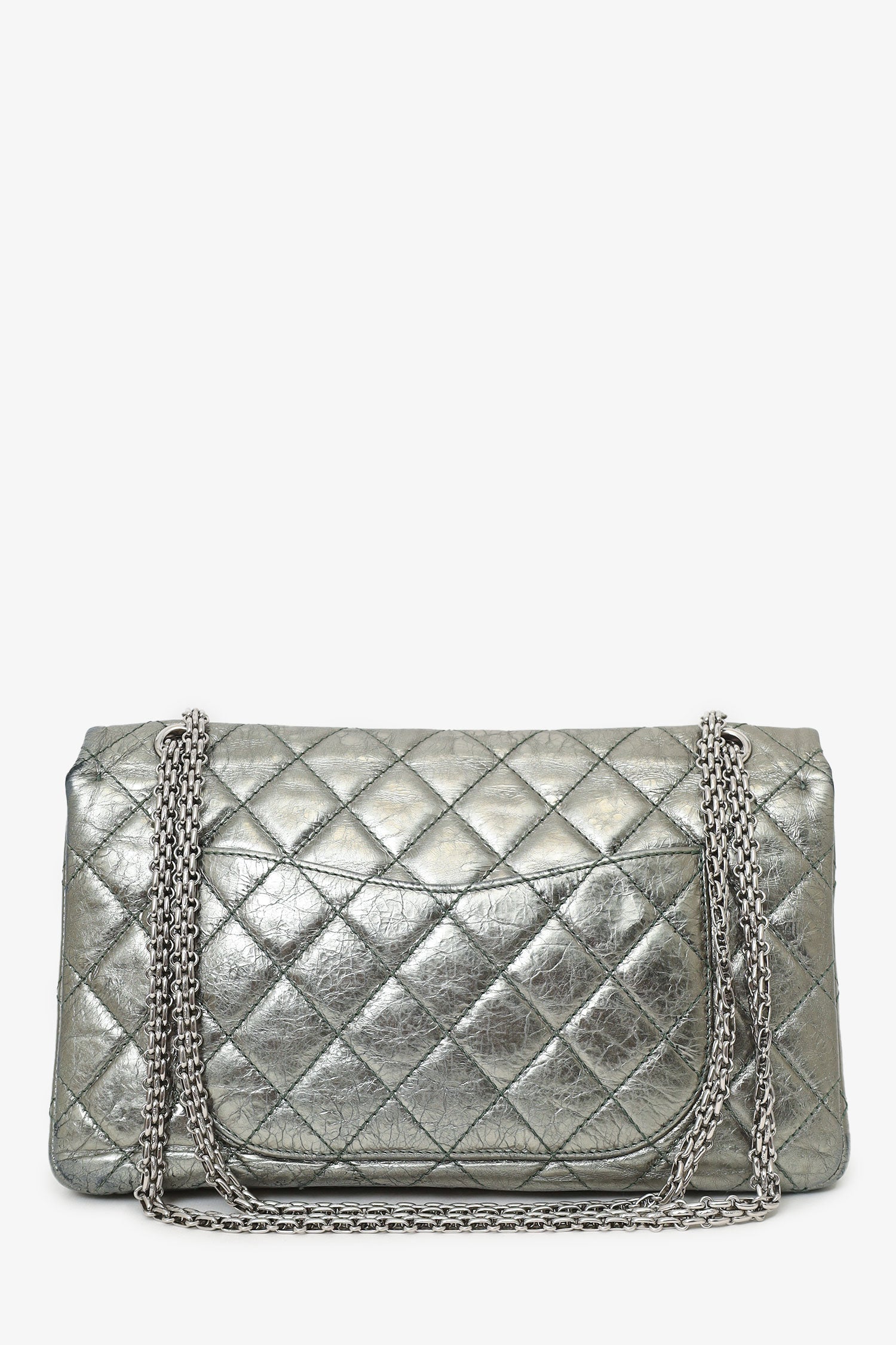 Chanel ™ Silver Metallic Flap Bag - Rovelle Bags
