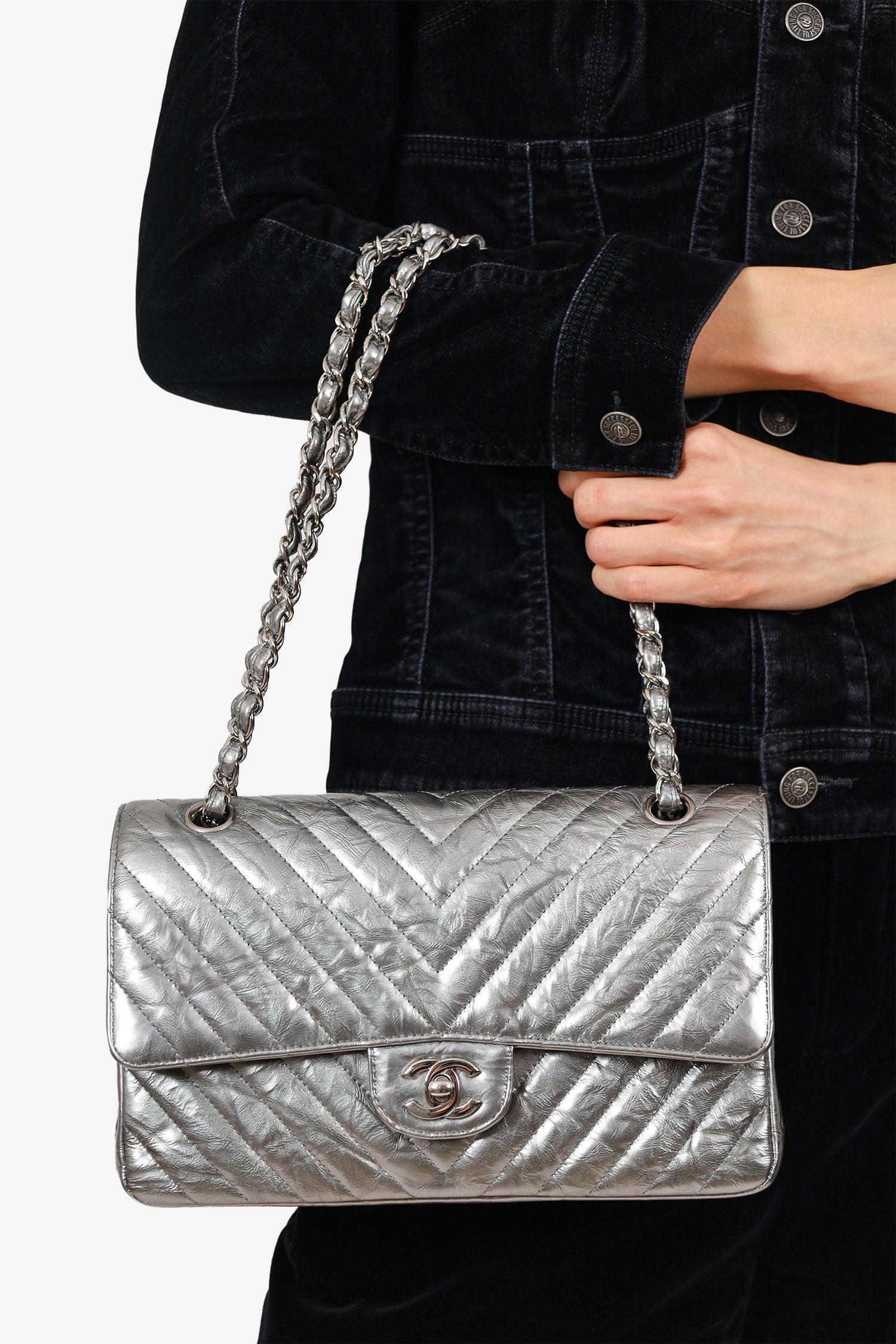 Chanel ™ 2018 Silver Shoulder Bag - Rovelle Bags
