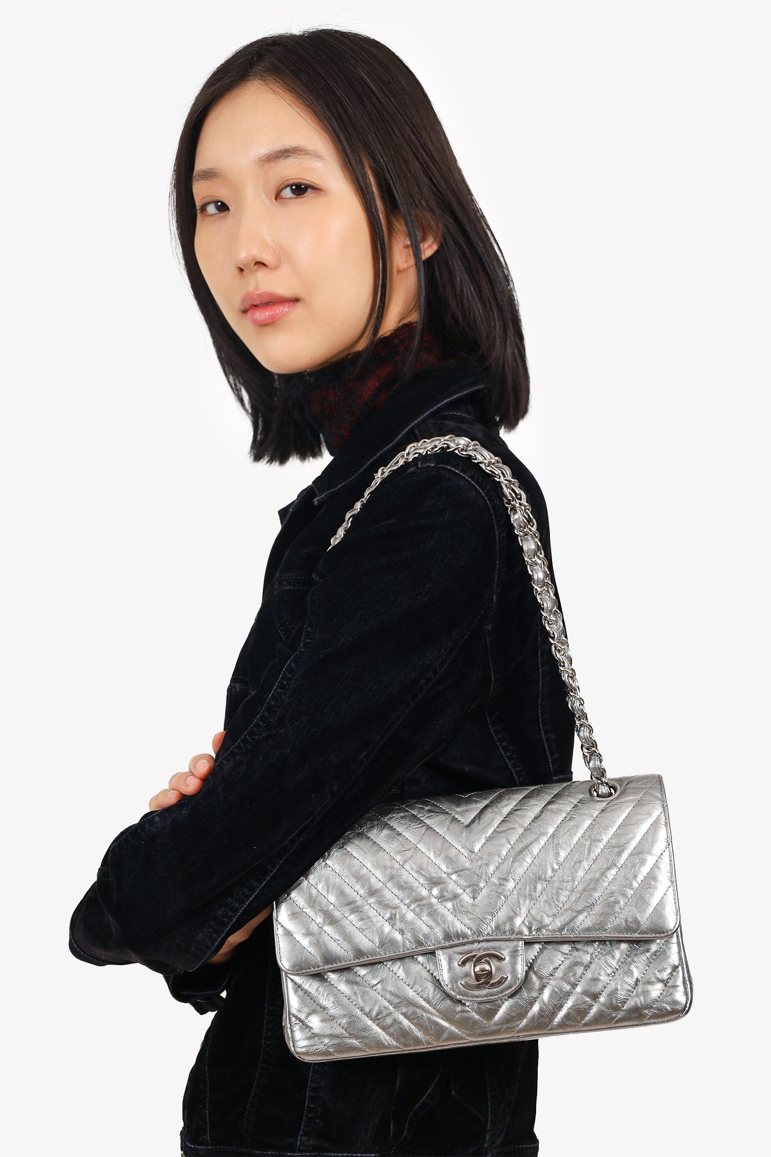 Chanel ™ 2018 Silver Shoulder Bag - Rovelle Bags