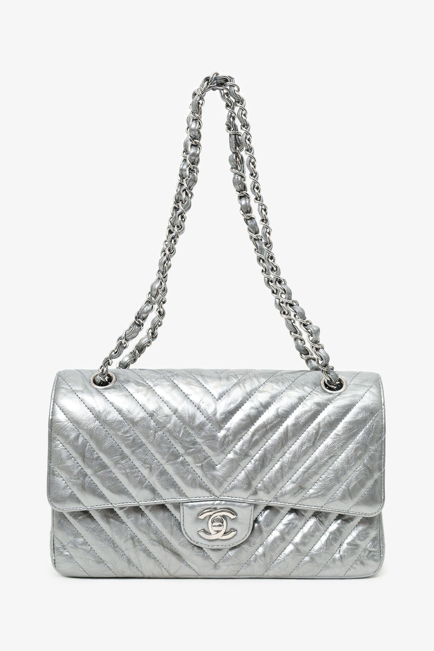 Chanel ™ 2018 Silver Shoulder Bag - Rovelle Bags