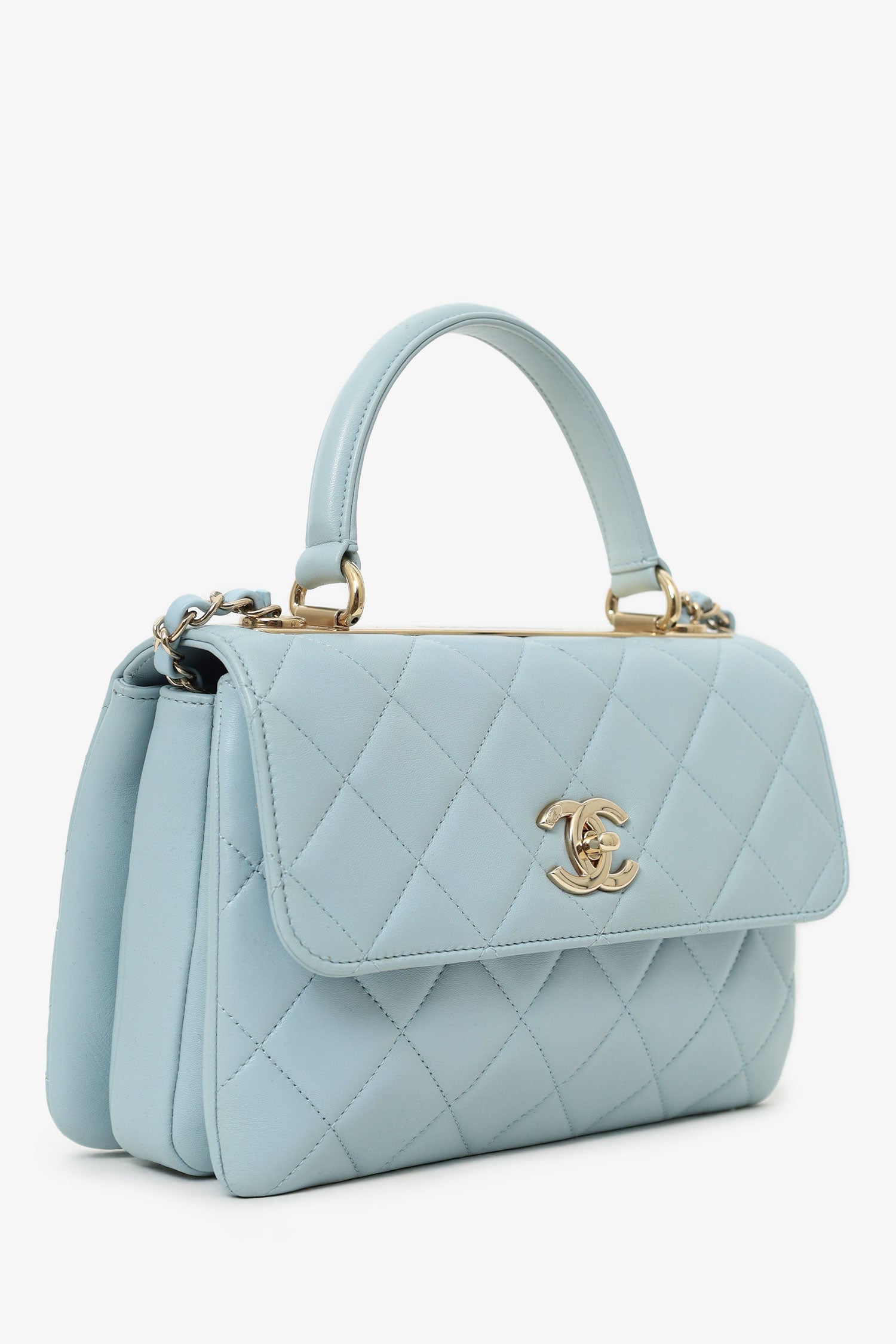 Chanel ™ Blue Quilted Handbag - Rovelle Bags