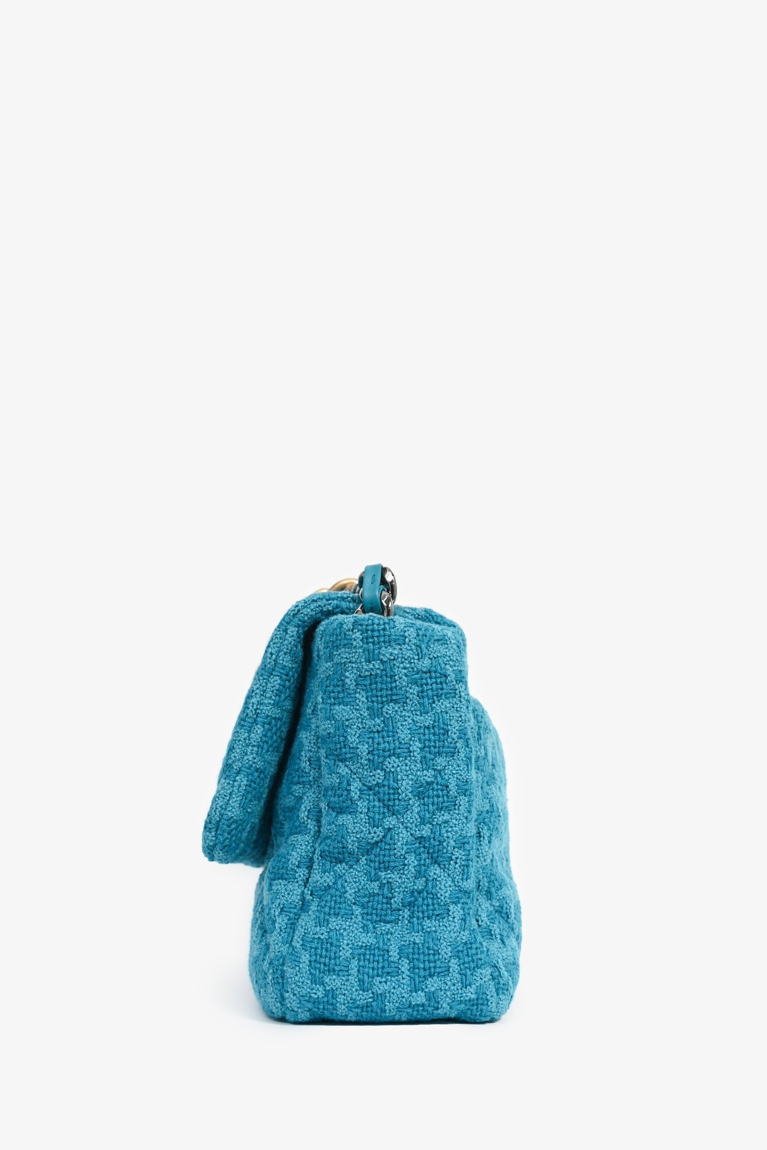 Chanel ™ Blue Houndstooth Shoulder Bag - Rovelle Bags