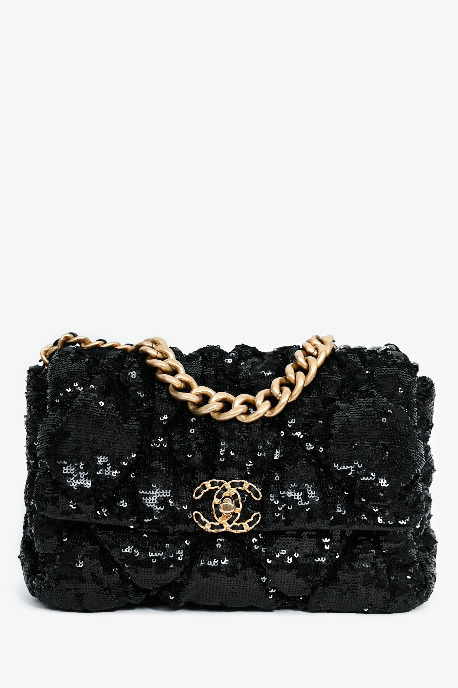 Chanel ™ Black Sequin Flap Bag - Rovelle Bags