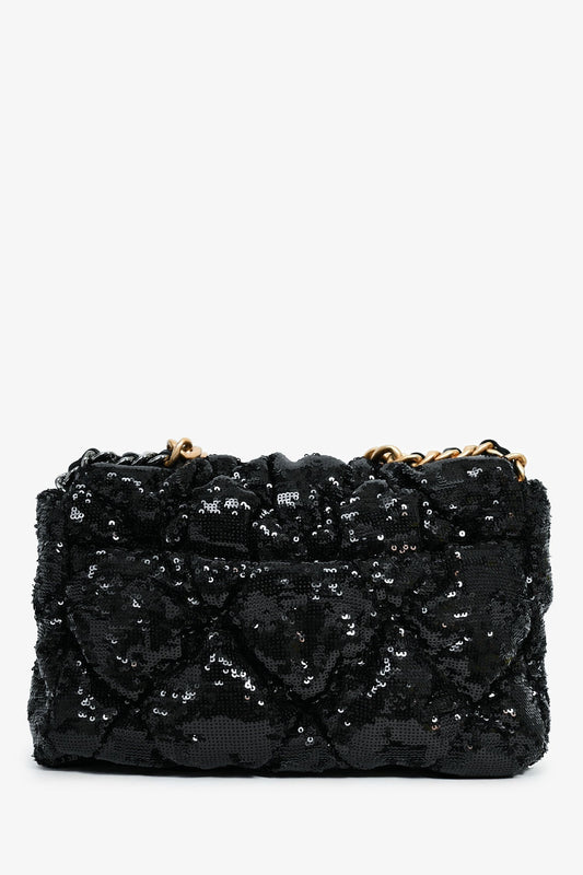 Chanel ™ Black Sequin Flap Bag - Rovelle Bags