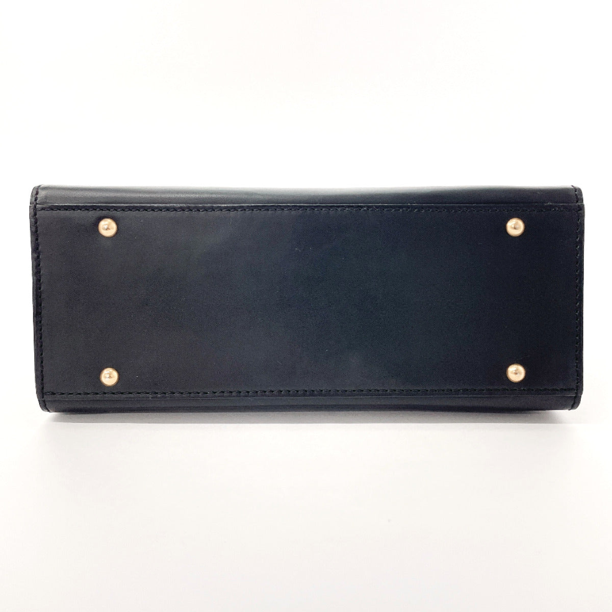 CELINE Handbag leather black Kelly type Women