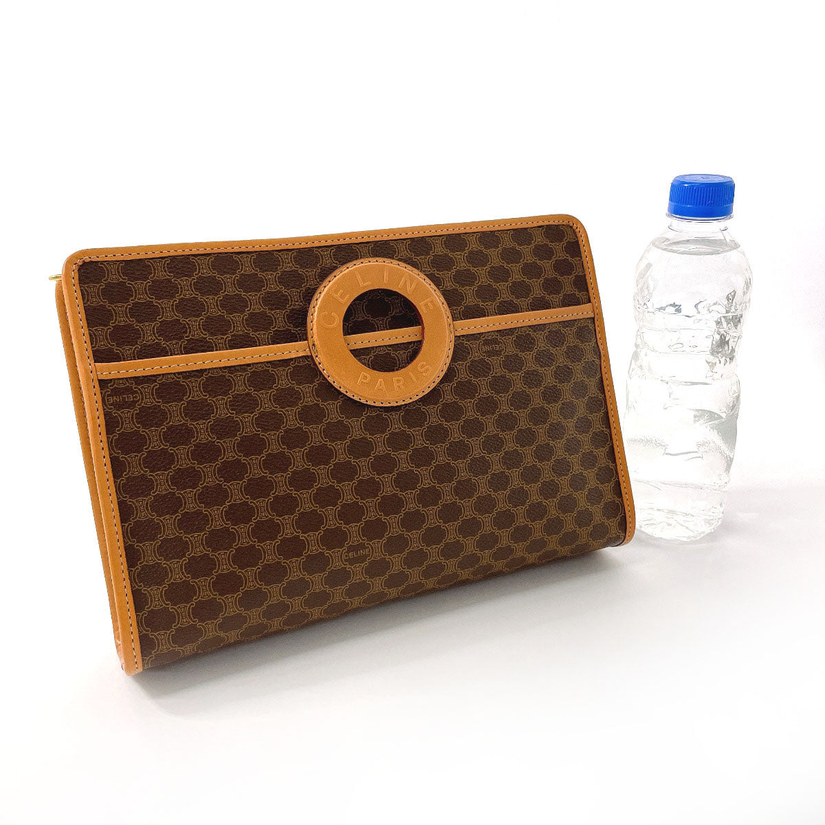 CELINE business bag PVC Brown Macadam Women