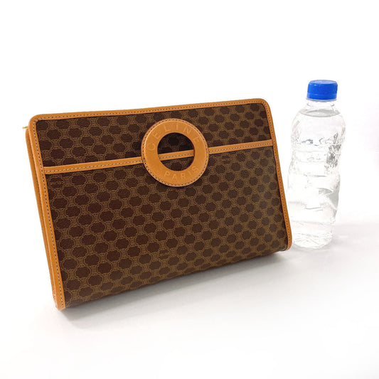 CELINE business bag PVC Brown Macadam Women