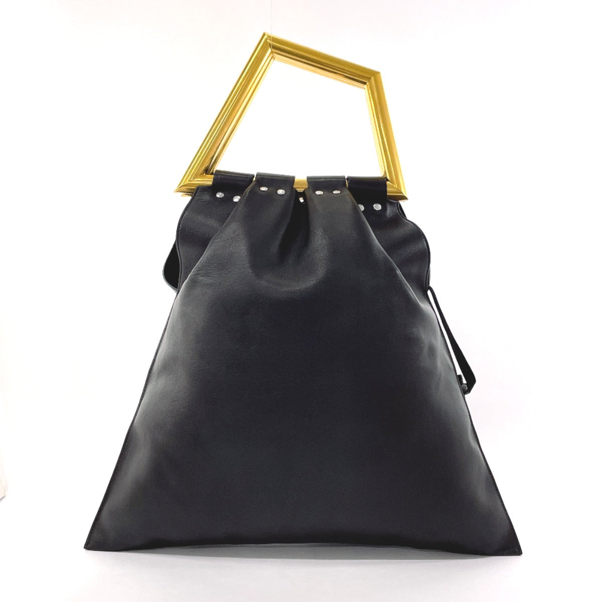 CELINE Handbag leather black Women