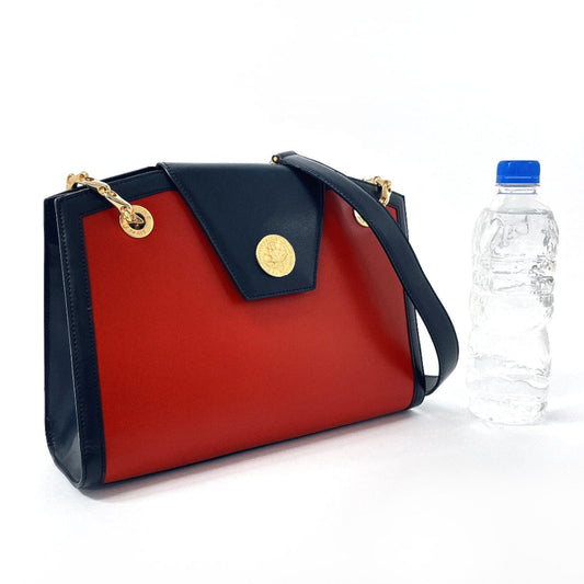 CELINE Shoulder Bag leather Red ChainShoulder Women