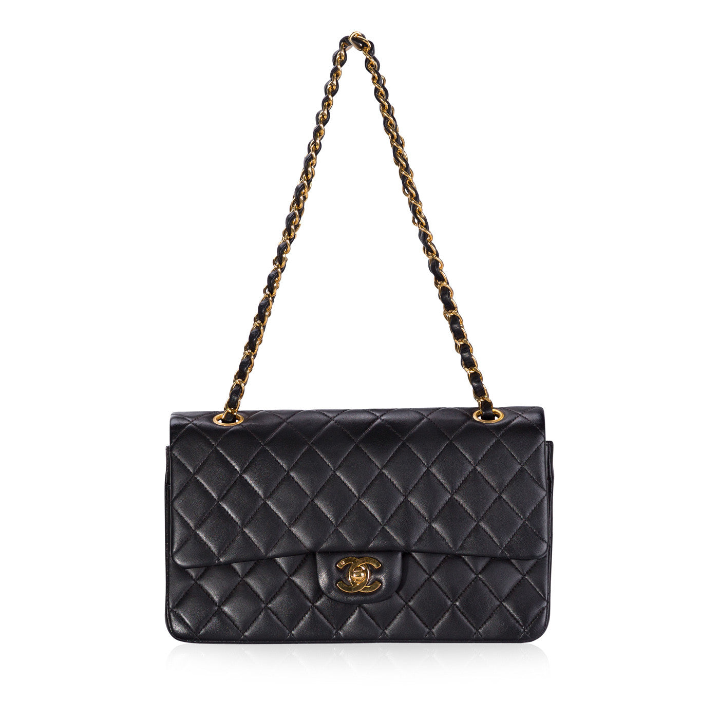 Chanel Classic Flap Lambskin Black Shoulder Bag Style 14