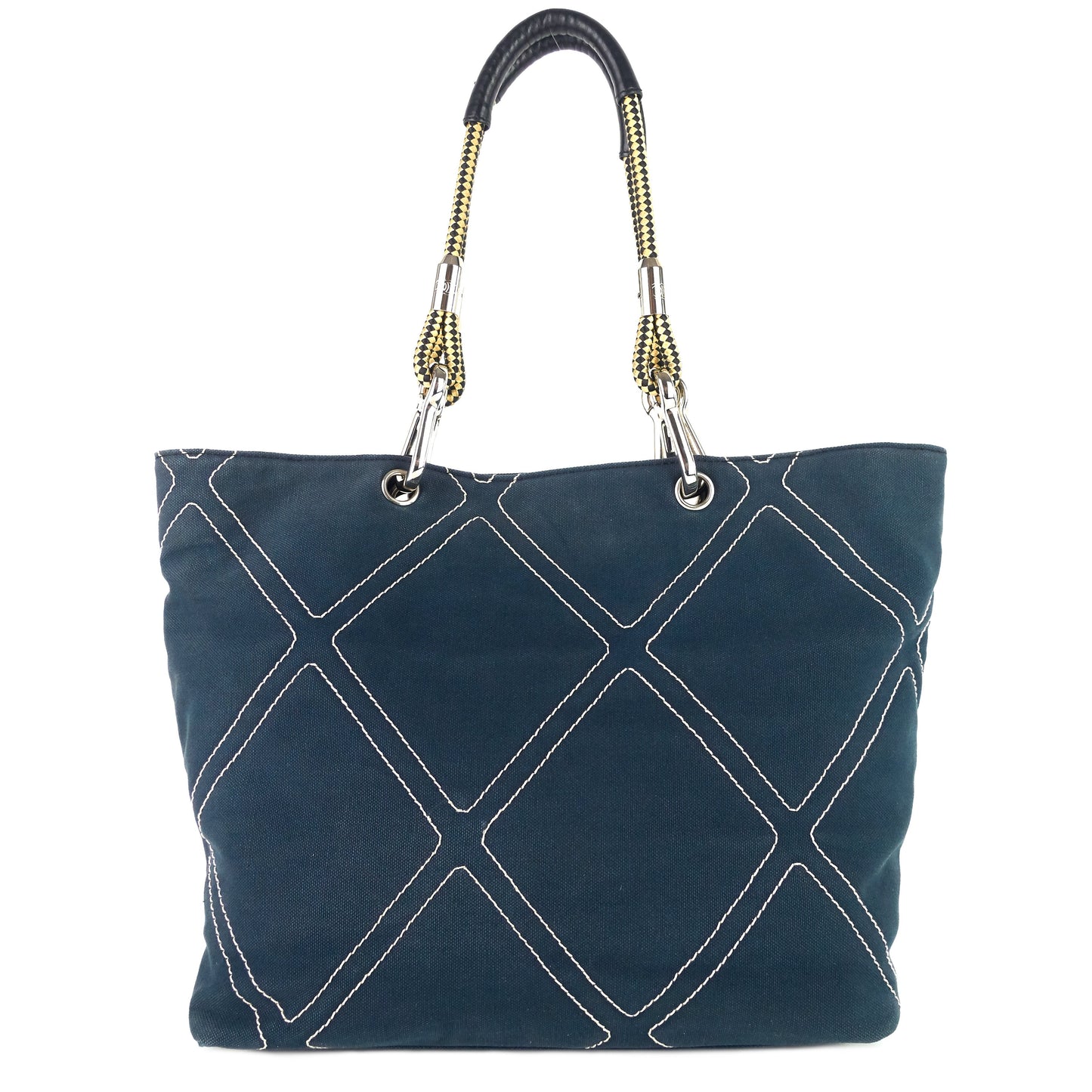 Chanel Cruise Line No. 5 Medium Quilted Canvas Shopping Tote Bag