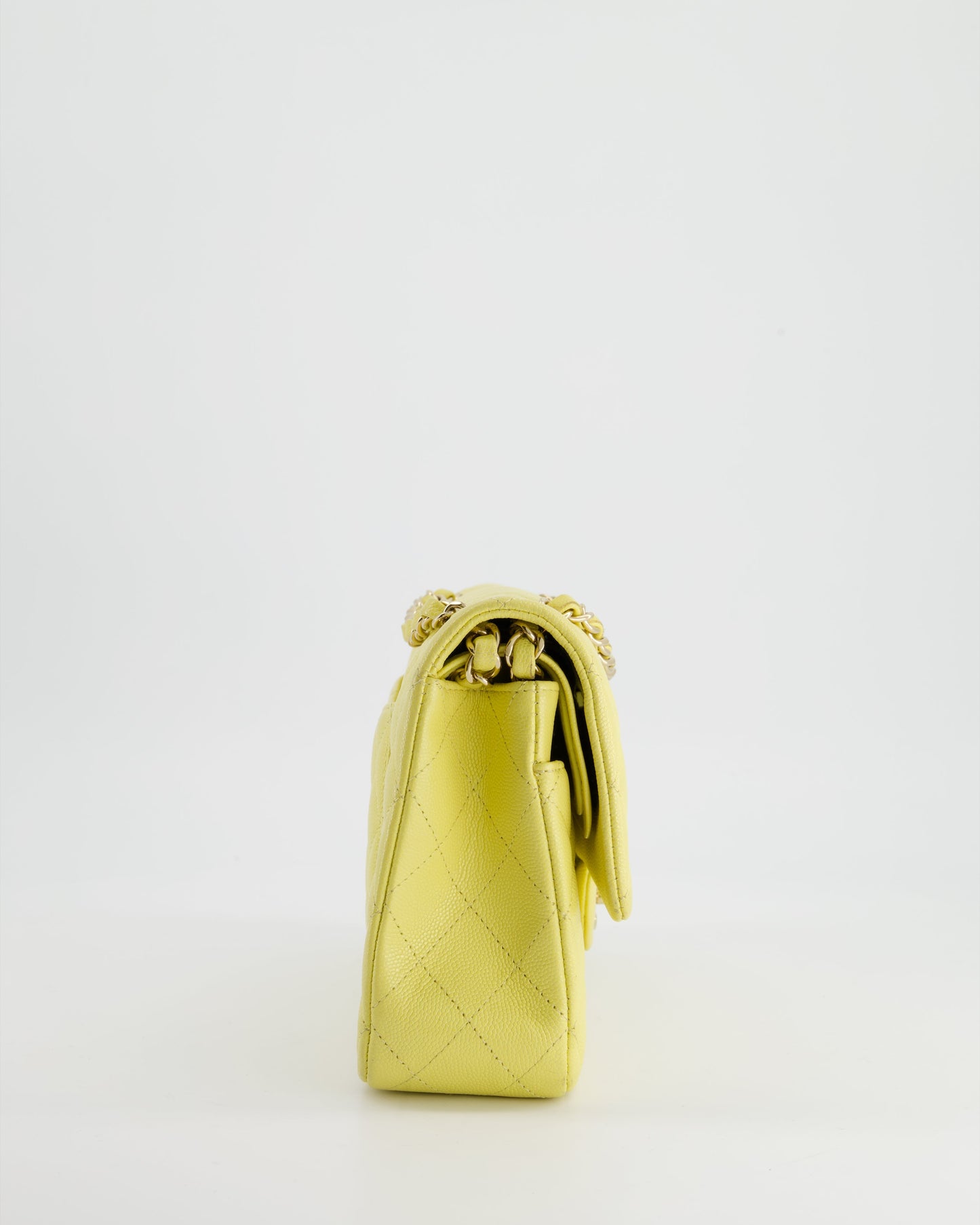 Chanel Sorbet Yellow Medium Classic Double Flap Bag - Rovelle Bags