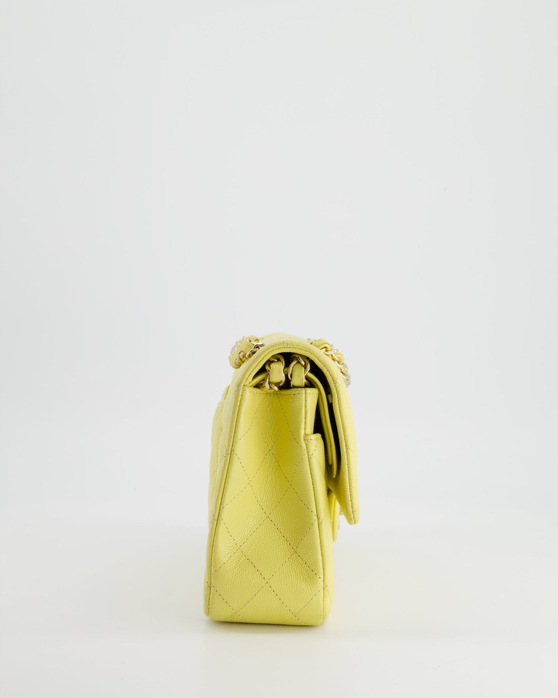 Chanel Sorbet Yellow Medium Classic Double Flap Bag - Rovelle Bags