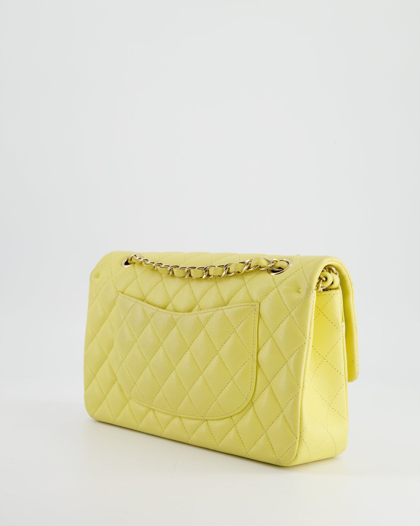 Chanel Sorbet Yellow Medium Classic Double Flap Bag - Rovelle Bags
