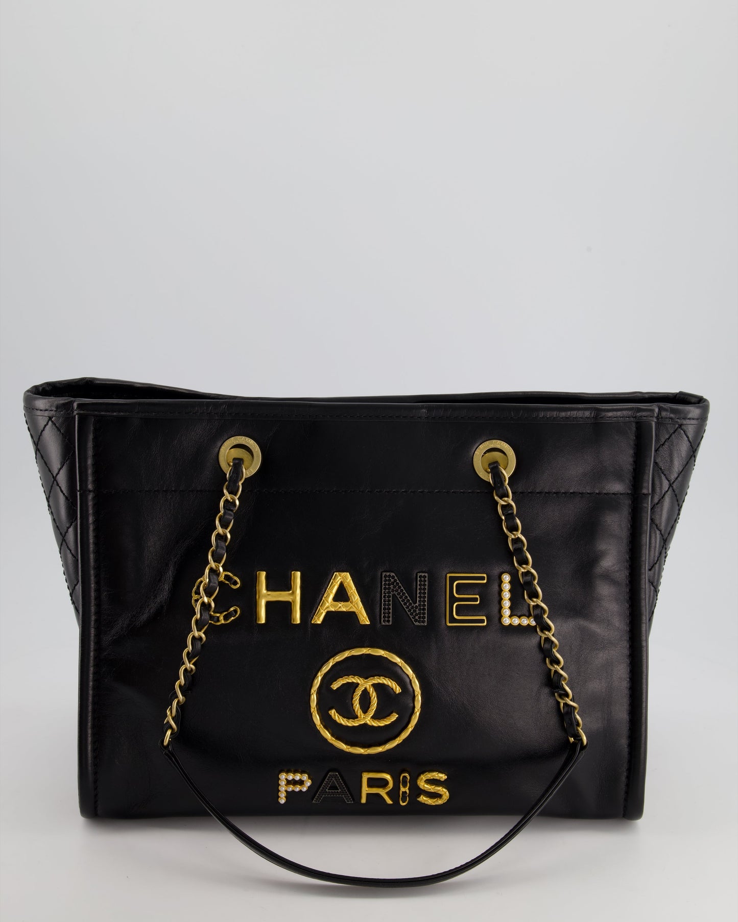 Chanel *HOT* Chanel Black Small Deauville Tote Bag - Rovelle Bags