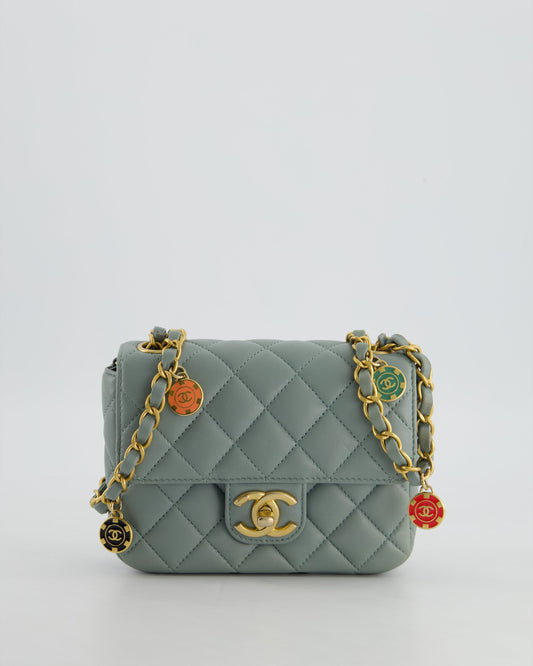 Chanel Grey Mini Flap Flap Bag - Rovelle Bags