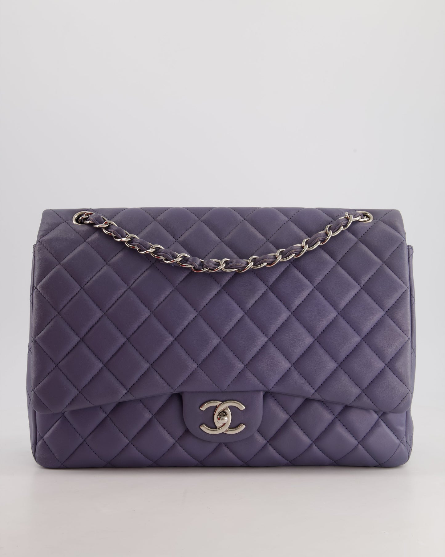 Chanel Lavender Purple Maxi Classic Double Flap Bag - Rovelle Bags
